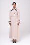 Men's Collar Point and Belt Detailed Lined Top Coat BEIGE 6552 - 2