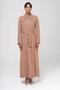 Shirt Collar Belt Detailed Lined Top Coat KAMEL 6555 - 3