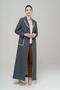 Men's Collar Bag Pocket Epaulet and Garni Detailed Lined Top Coat HAKI 6577 - 3