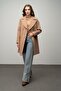 Double-Breasted Waist-Tied Coat Kamel 3058