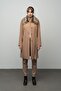 Detachable Collar Fur Plus Size Coat Kamel 3004 - 4