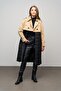 Quilted Combination Water-Repellent Trench Coat Kamel 6619