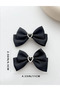 Zircon Stone Decorated Satin Double Bow Collet Buckle Satin Buckle - 2