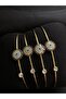 Clamp Evil Eye Bead Zircon Stone Bracelet - 2