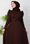 Berna Balloon Sleeve Dress Bitter Brown - 5
