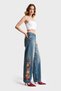 Women's T.Kot Color 2S566 Floral Embroidered Skater Fit Design Denim Jean - 3