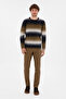Men's Slim Fit Crew Neck Stone Sweater 50297082-Vr049 - 4