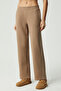 Sharid Women's Relaxed Ribbed Wide Leg Mink Pants - 2