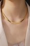 Women's 316 L Stainless Steel 60 cm Gold Color Italian Chain Necklace - 3