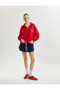 Half Zipper Ribbed Oversize Stand Collar College Printed Sweatshirt - 2