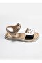 Gold Cat 3D Glittery Girls' Sandals - 5