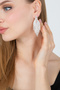 Elegant Women's Bijouterie - Santoria Model with Tiny Stone Detail, Dangle and Rhinestone Earrings - 3