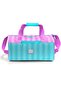 Turquoise Pink Striped Sports Bag 27521 - 2