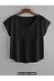 Women's T-Shirt Black Color Sleeveless