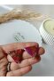Burgundy Color Polymer Clay Earrings Glossy Special Design Steel Earrings Apparats - 2