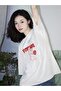 Cartoon and Graphic Design Oversize T-Shirt Cartoon/Letter Series Code283