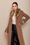 Men's Faux Fur Collar and Sleeve Trimmed Mid-Length Coat Taba 3636 - 5