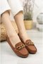 Women's Ballerinas Light Comfortable Sole Orthopedic Leather Skin Mother Shoes - 4