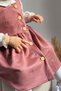 Long Sleeve Velvet Gilet Dress for Baby Girls - 2-Piece Combed Cotton Special Occasion Holiday with Underwire - 2