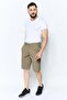 Men Regular Fit Solid Basic Shorts, Olive - 4
