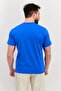 Men Crew Neck Short Sleeves Brand Logo T-Shirt, Blue - 2