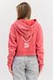 Women Hooded Graphic Print Sweatshirt, Red - 3