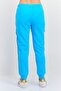 Women Regular Fit Brand Logo Jogger Pants, Blue - 4
