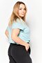 Women Sportswear Fit Sort Sleeve Training Top, Turquoise - 3