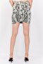 Women Abstract Print Mini Skirt, Black - 3