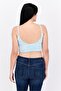 Women Round Neck Sleeveless Tie-Dye Top, Blue - 4