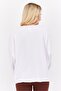 Women Crew Neck Textured Sweatshirt, White - 3