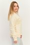 Women Sportswear Fit Long Sleeve Outdoor Sweatshirt, Beige - 2