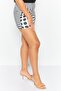 Women Polka Dot Mini Skirt, Black - 2