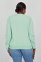 Women Crew Neck Brand Logo Long Sleeve Sweatshirts, Light Green - 4