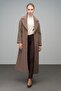 Reglan Sleeve Snap Closure Maxi Coat Latte 3063-Y