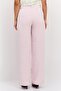 Women Regular Fit Wide Leg Ribbed Pants, Pastel Pink - 3