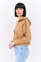 Women Hood with Drawstring Long Sleeve Animal Print Sweatshirts, Camel Brown - 3