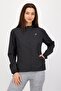 سترة جري نسائية بقصّة عادية، باللون الأسود