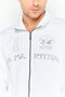 Men Mock Neck Brand Logo Long Sleeve Sweatshirt, White - 3