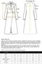 Oversize Long Coat with Shirt Collar and Epaulet Detail Black 3064 - 8