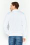 Men Mock Neck Brand Logo Long Sleeve Sweatshirt, White - 4