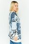 Women Crew Neck Long Sleeve Floral Sweatshirt, Multicolor - 2