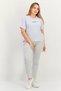 Women Sportswear Fit Short Sleeve Outdoor Top, Slate Blue - 4