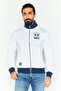 Men Mock Neck Long Sleeves Embroidered Logo Sweatshirt, Navy