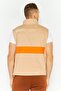 Men Embroidered Vest Jacket, Brown - 4