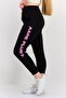Women Regular Fit Brand Logo Jogger Pants, Black - 3