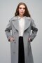 Low Sleeve Epaulet Detailed Double-Breasted Oversize Coat A.Grey 3062 - 3
