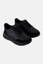 Women F-Mode Leather Lace Up Casual Shoes, Black