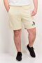 Men Brand Logo Basic Shorts, Light Beige