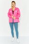 Women Sportswear Fit Brand Logo Running Jacket, Fuchsia - 2